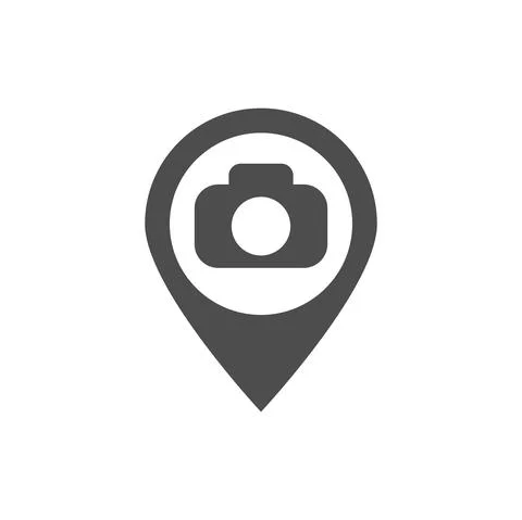 Camera icon logo flat design illustration template Illustrazione stock