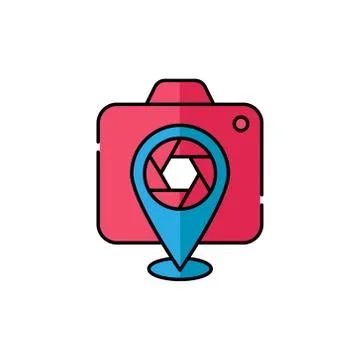 Camera Icon Logo Vector Illustration. Photo Camera icon design vector templat Stock Illustration