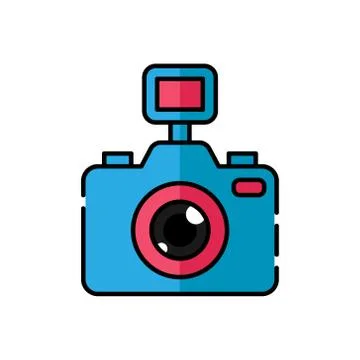 Camera Icon Logo Vector Illustration. Photo Camera icon design vector templat 스톡 일러스트
