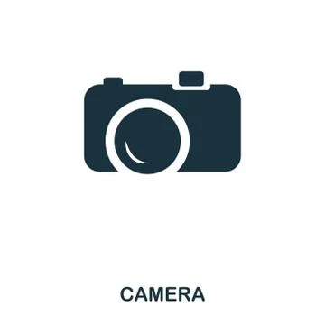 Camera icon. Mobile app, printing, web site icon. Simple element sing Stock-Illustration