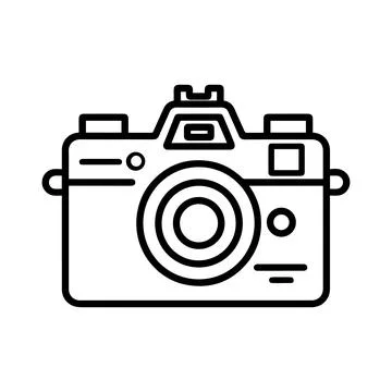 Camera icon or modern line symbol. Vector line art and icon design with bol.. イラスト素材