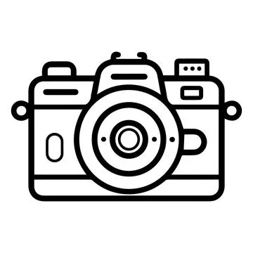 Camera icon or modern line symbol. Vector line art and icon design with bol.. Stock Illustration