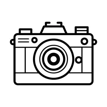 Camera icon or modern line symbol. Vector line art and icon design with bol.. イラスト素材