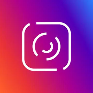 Camera icon, outline vector illustration, linear pictogram. White icon on the Illustrazione stock