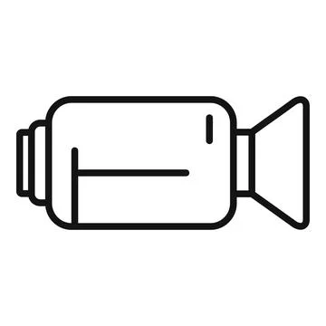 Camera icon outline vector. Web interface Stock Illustration