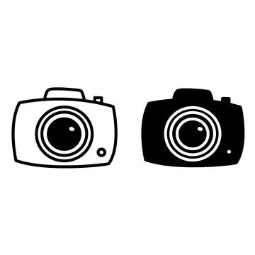 Camera icon. Photographer logo. Vector Illustration of Pocket Digital Camer.. Stock Illustration