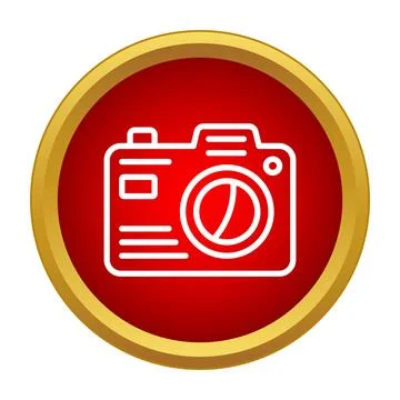 Camera icon for photography, digital device or shot concept Stock Illustration