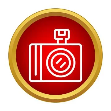 Camera icon for recording and sharing visual moments Stock Illustration
