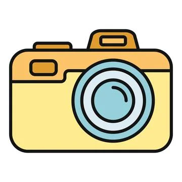 Camera icon representing photography and digital media Stock Illustration