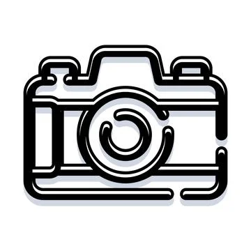 Camera icon representing photography and digital media concept Stock Illustration