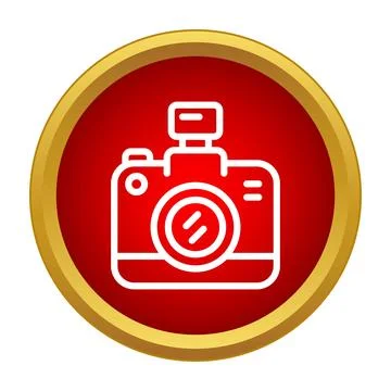 Camera icon representing photography app or movie recording Stock Illustration