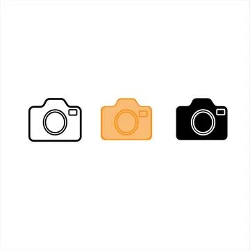 Camera icon set. photo camera icon. Illustrazione stock