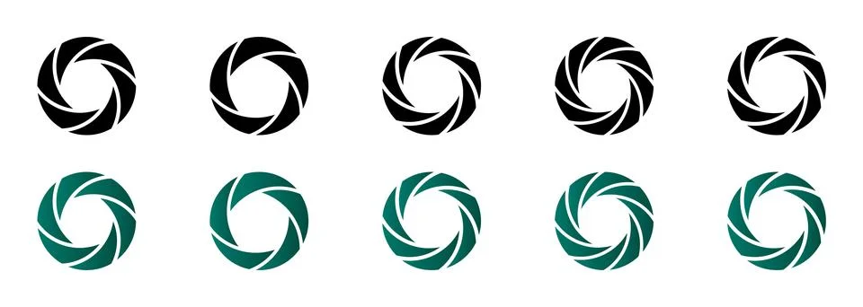 Camera icon set. Simple abstract simple design symbol of photographic indus.. Stock Illustration