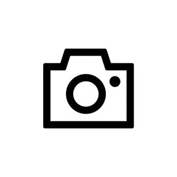 Camera icon for simple flat style ui design Illustrazione stock