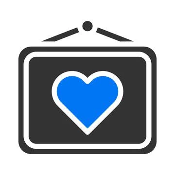 Camera icon solid blue grey style valentine illustration vector element and.. Stock Illustration