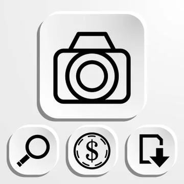 Camera icon stock vector illustration flat design Ilustração Stock