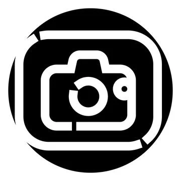 Camera icon symbol for photography application logo Stock Illustration