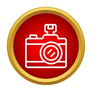 Camera icon symbol for photography application menu Illustration