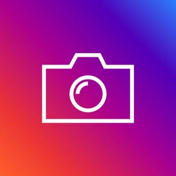 Camera Icon in trendy flat style isolated on colorful background. Camera symb Stock-Illustration