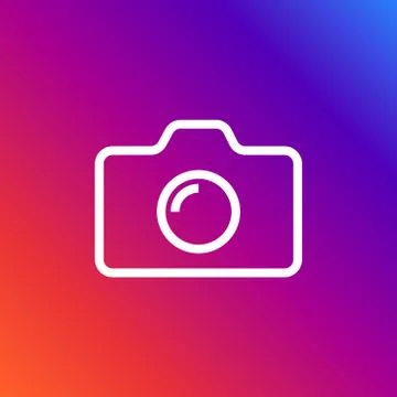 Camera icon in trendy flat style isolated on colored background camera symbol イラスト素材