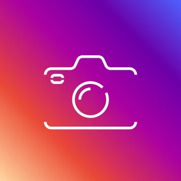 Camera icon in trendy flat style isolated on colored background camera symbol イラスト素材