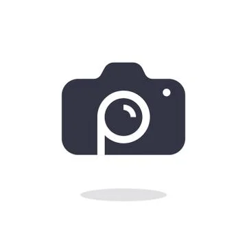Camera icon in trendy flat style isolated on white background camera symbol f Stock-Illustration