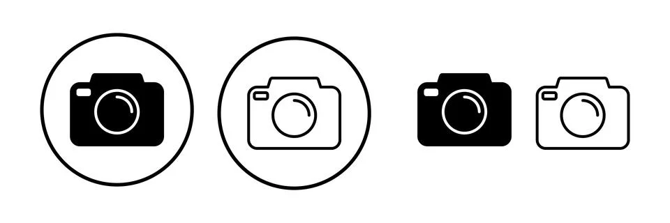 Camera Icon in trendy flat style isolated. Camera symbol web site design Stock Illustration