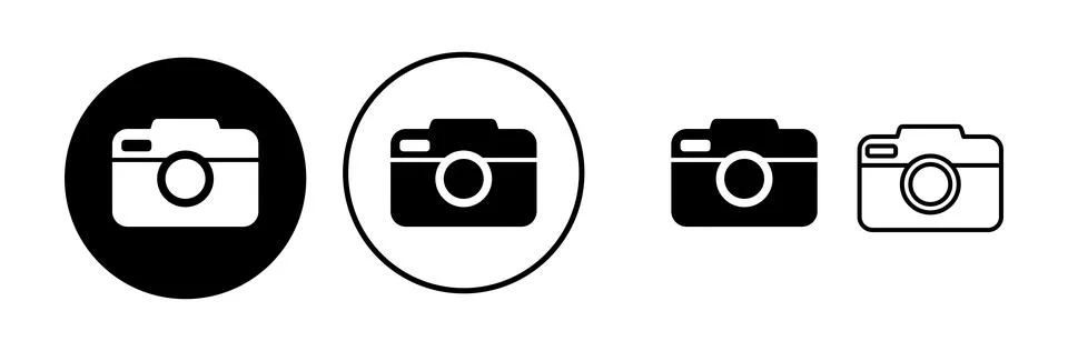 Camera Icon in trendy flat style isolated. Camera symbol web site design Stock Illustration