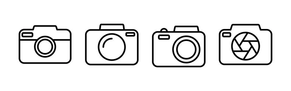 Camera Icon in trendy flat style isolated. Camera symbol web site design Stock Illustration