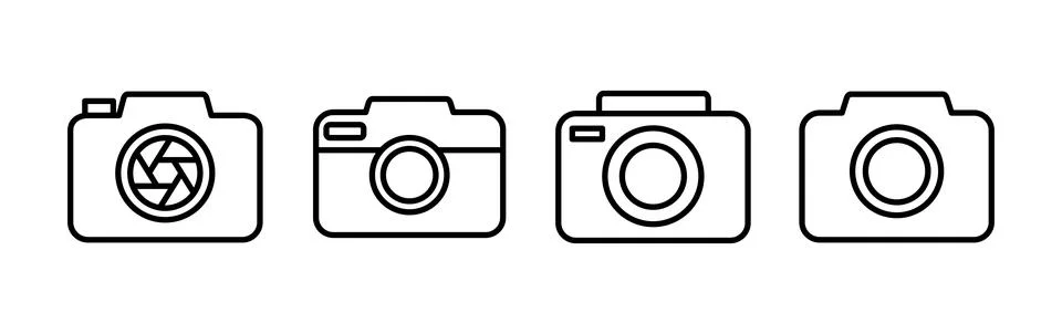 Camera Icon in trendy flat style isolated. Camera symbol web site design Stock Illustration