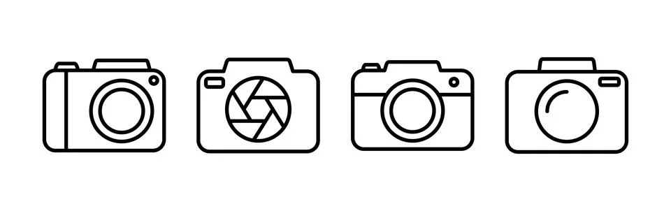 Camera Icon in trendy flat style isolated. Camera symbol web site design Stock Illustration