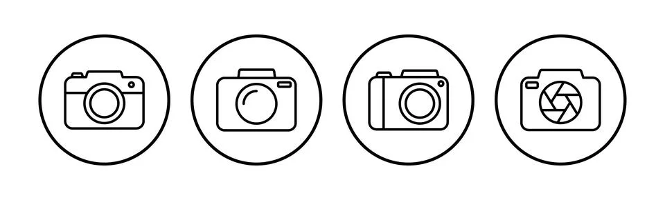 Camera Icon in trendy flat style isolated. Camera symbol web site design Stock Illustration