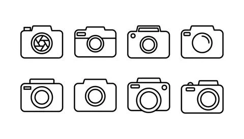Camera Icon in trendy flat style isolated. Camera symbol web site design Stock Illustration