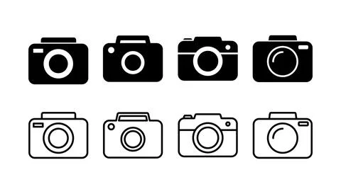 Camera Icon in trendy flat style isolated. Camera symbol web site design Stock Illustration