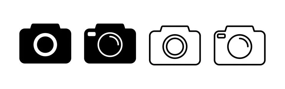 Camera Icon in trendy flat style isolated. Camera symbol web site design Stock Illustration