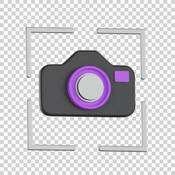 Camera icon User Interface 3D icon Illustrazione stock