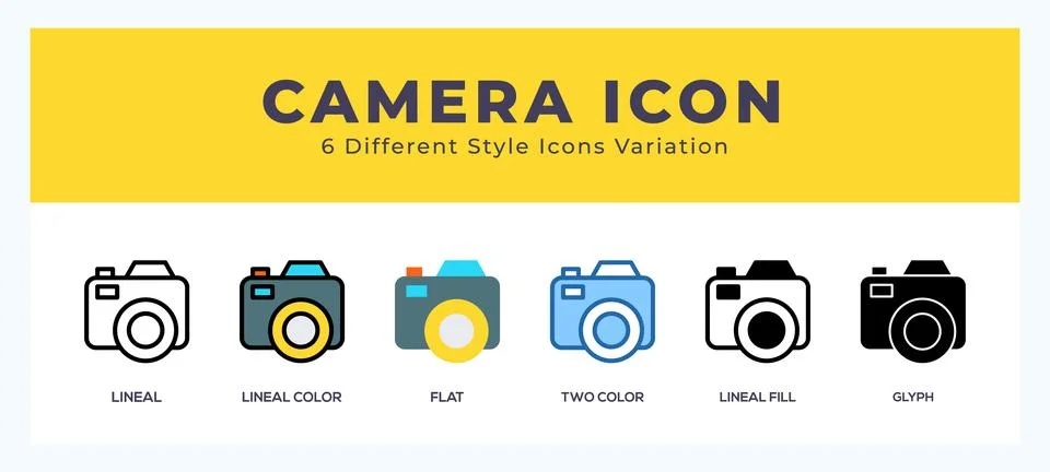 Camera icon vector design illustration in trendy style イラスト素材