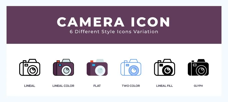 Camera icon vector design illustration in trendy style イラスト素材
