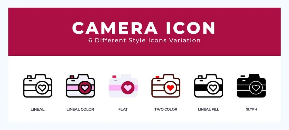 Camera icon vector design illustration in trendy style イラスト素材
