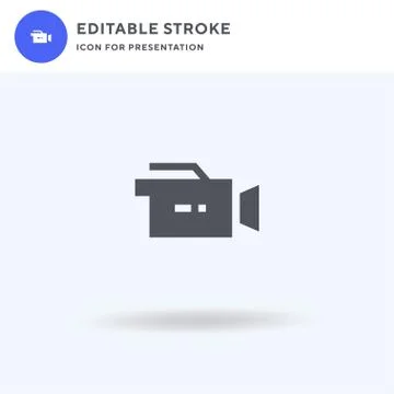 Camera icon vector, filled flat sign, solid pictogram isolated on white, logo Stock Illustration