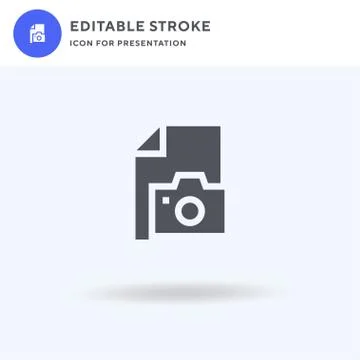 Camera icon vector, filled flat sign, solid pictogram isolated on white, logo Stock Illustration