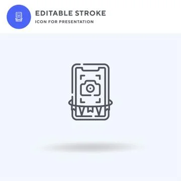 Camera icon vector, filled flat sign, solid pictogram isolated on white, logo 스톡 일러스트
