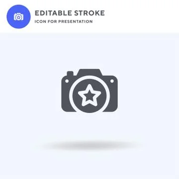 Camera icon vector, filled flat sign, solid pictogram isolated on white, logo イラスト素材