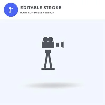 Camera icon vector, filled flat sign, solid pictogram isolated on white, logo イラスト素材