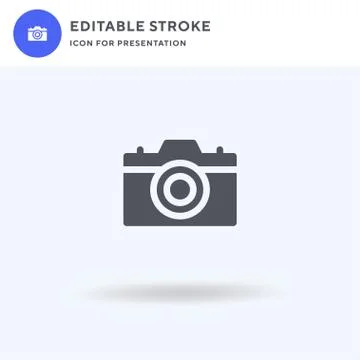 Camera icon vector, filled flat sign, solid pictogram isolated on white, logo イラスト素材