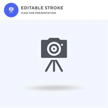 Camera icon vector, filled flat sign, solid pictogram isolated on white, logo イラスト素材