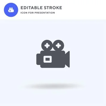 Camera icon vector, filled flat sign, solid pictogram isolated on white, logo イラスト素材