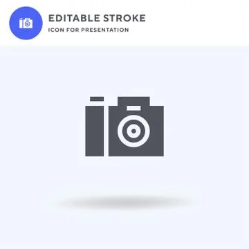 Camera icon vector, filled flat sign, solid pictogram isolated on white, logo イラスト素材