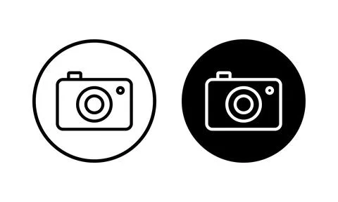 Camera icon vector illustration. photo camera sign and symbol. photography .. Illustrazione stock