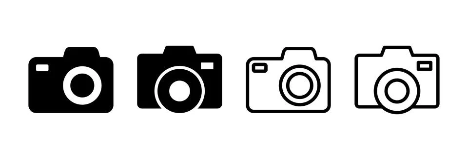 Camera icon vector illustration. photo camera sign and symbol. photography .. Stock Illustration